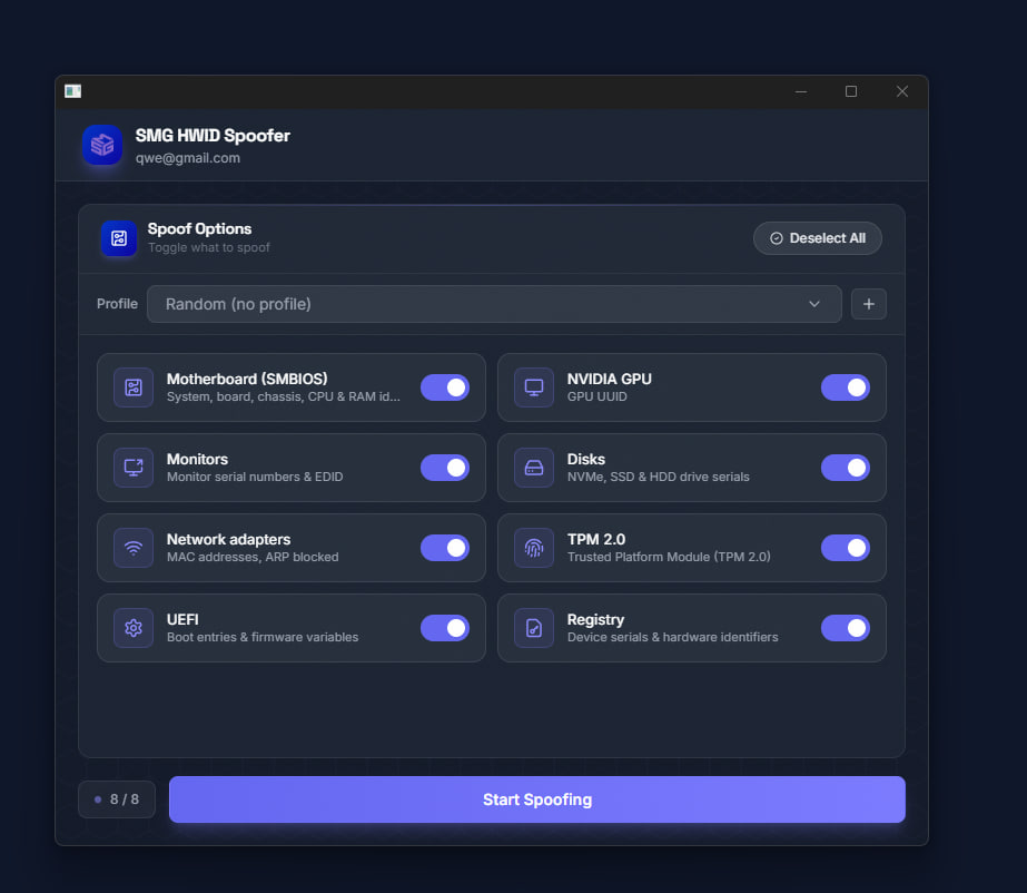 Антибан HWID Spoofer